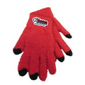 Fuzzy Texting Gloves with Woven Patch